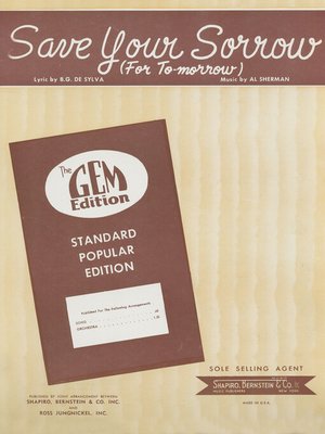 cover image of Save Your Sorrow (For To-morrow)